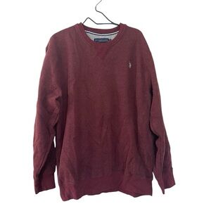 US Polo Association Burgundy Sweater Men’s Size XXL Crew Neck Long Sleeves